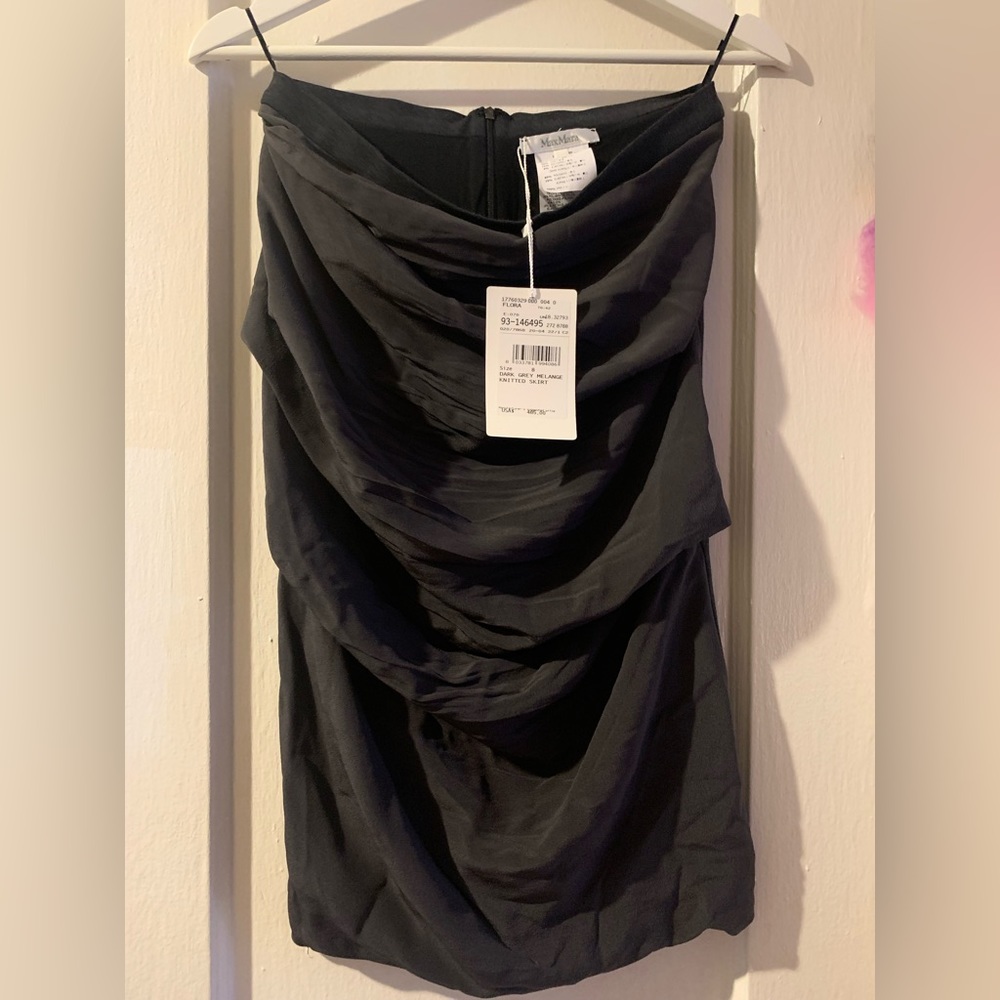 MaxMara Dark Grey Mélange knitted skirt size 8